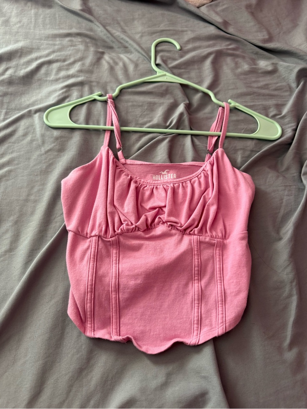 Hollister Pink Ruffled Bust Camisole